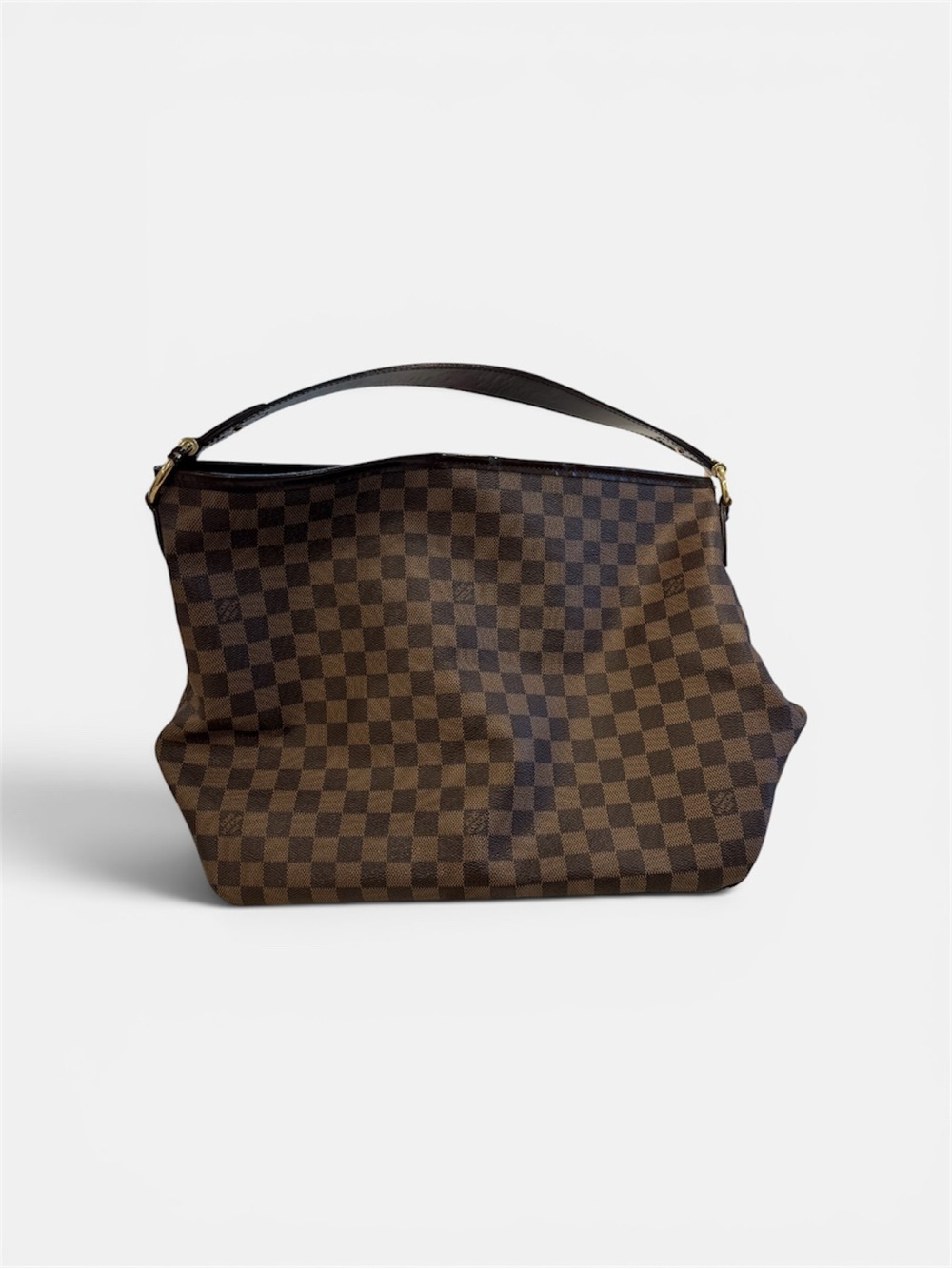 Louis Vuitton Red and Black Striped Interior with Gold Hardware Clasp